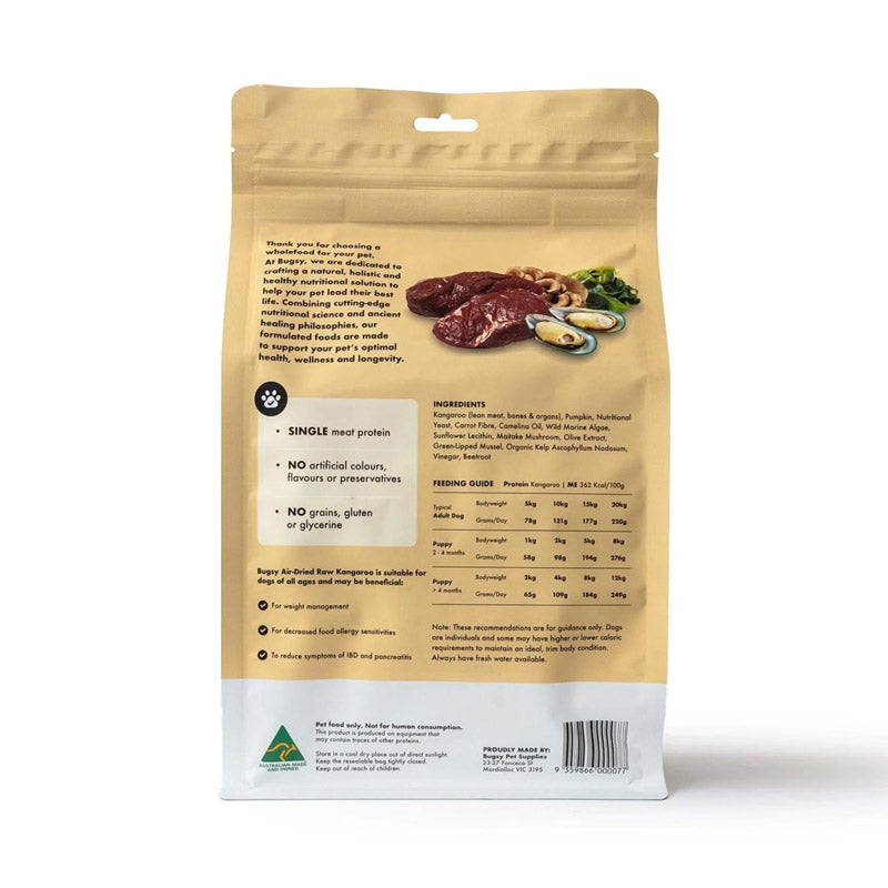 Bugsy's Kangaroo Air-Dried Dog Food (2 Sizes)