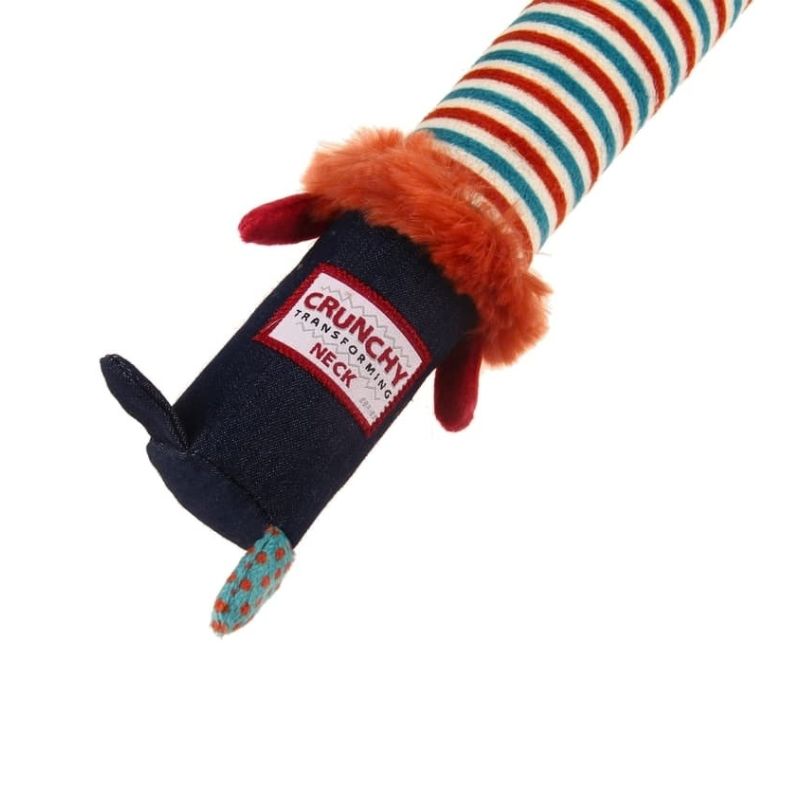 Plush Friendz Crunchy Neck Dog Toy - Bear