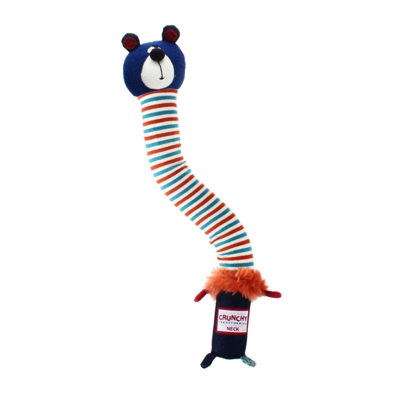 Plush Friendz Crunchy Neck Dog Toy - Bear