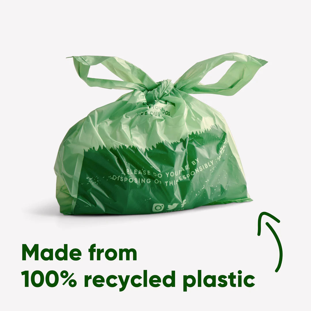 Beco Poop Bags With Handles – Leak-Proof, 100% Recycled Plastic (Unscented)