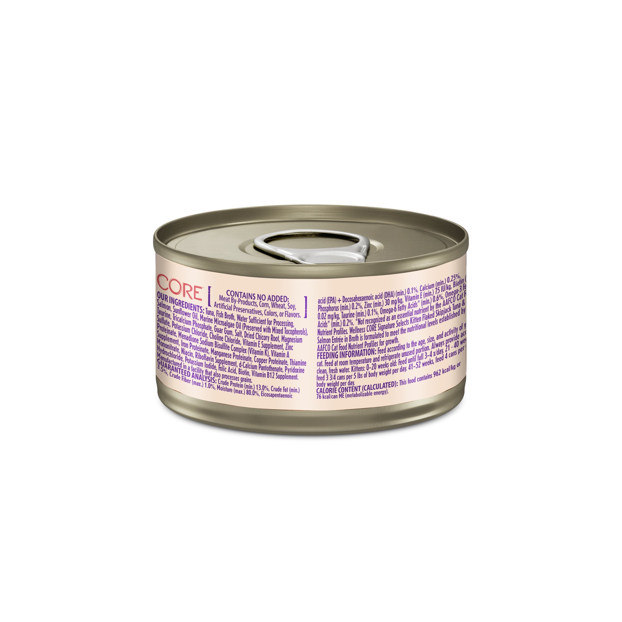 Wellness CORE Signature Selects Flaked Kitten Skipjack Tuna & Salmon Wet Cat Food (2.8oz)