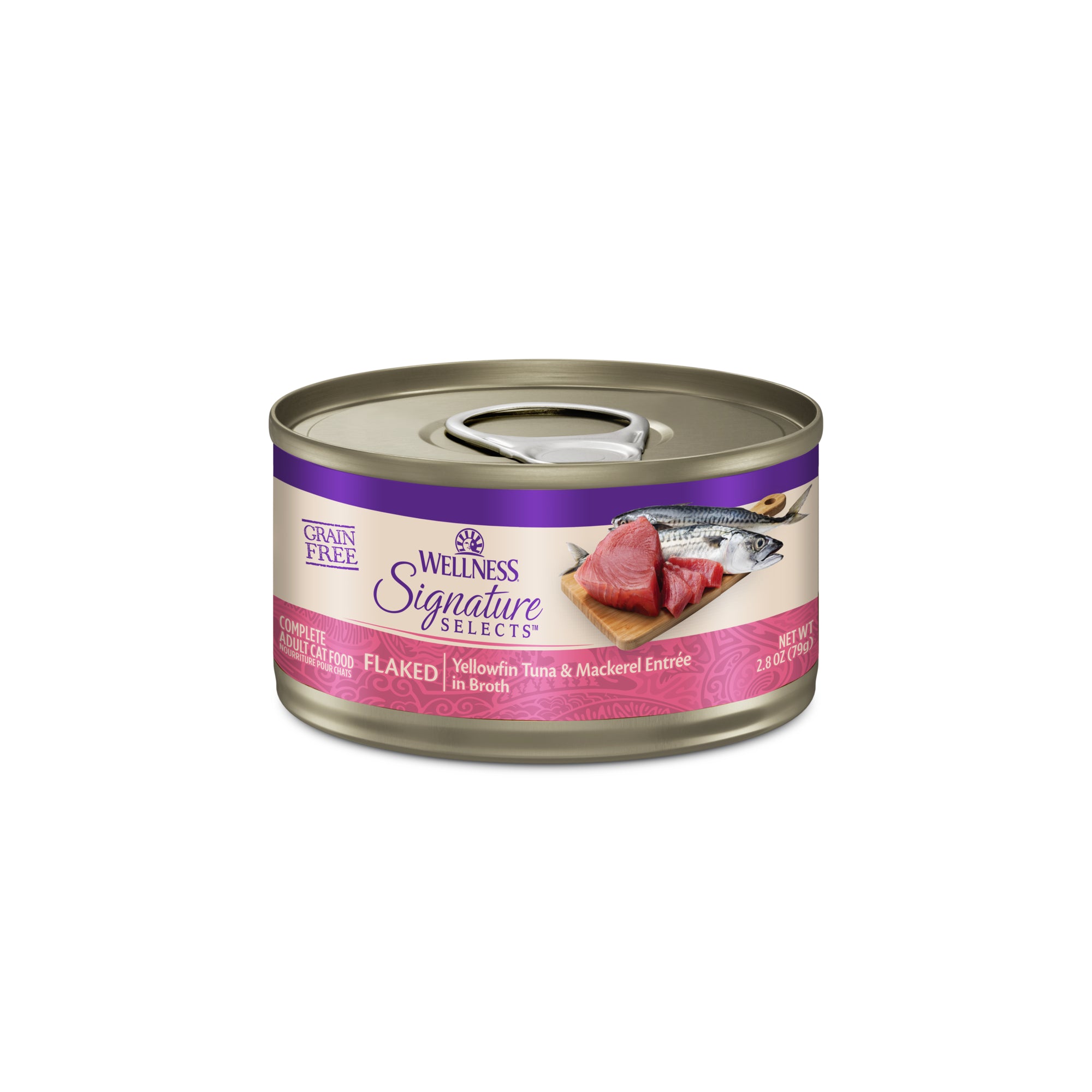 Wellness CORE Signature Selects Flaked Yellowfin Tuna & Mackerel Wet Cat Food (2.8oz)