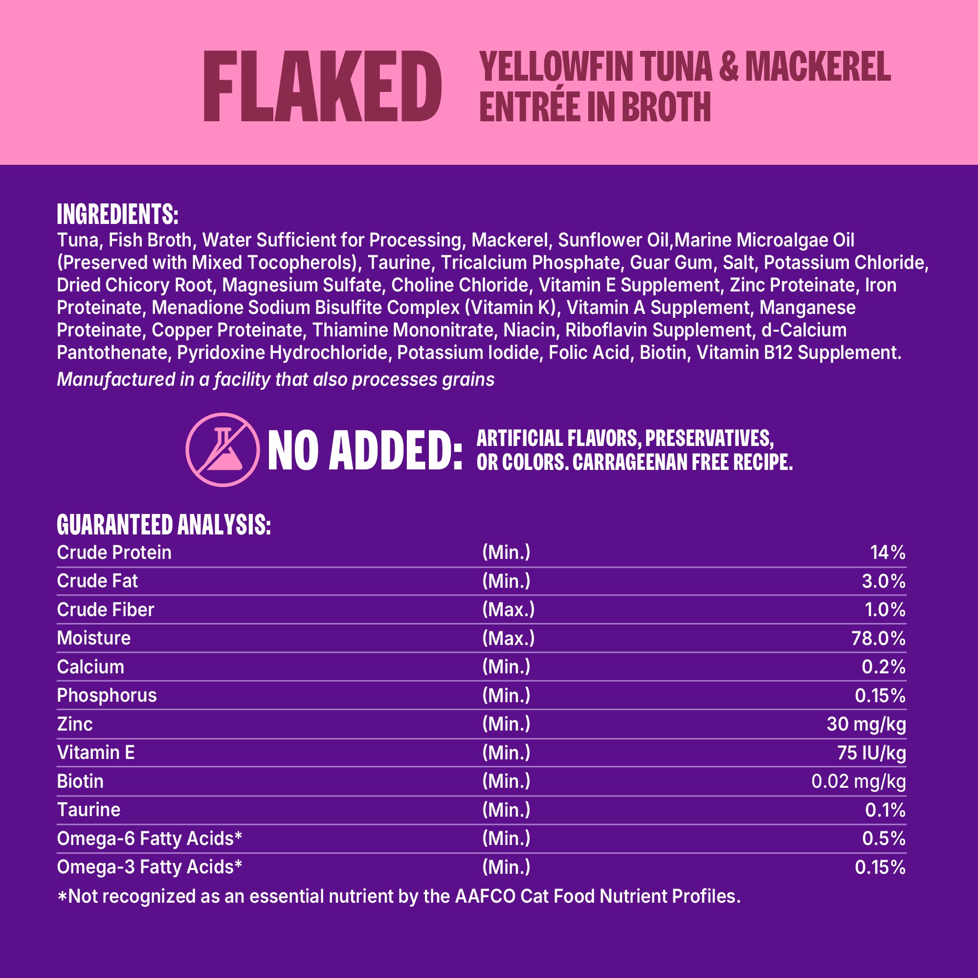 Wellness CORE Signature Selects Flaked Yellowfin Tuna & Mackerel Wet Cat Food (2.8oz)