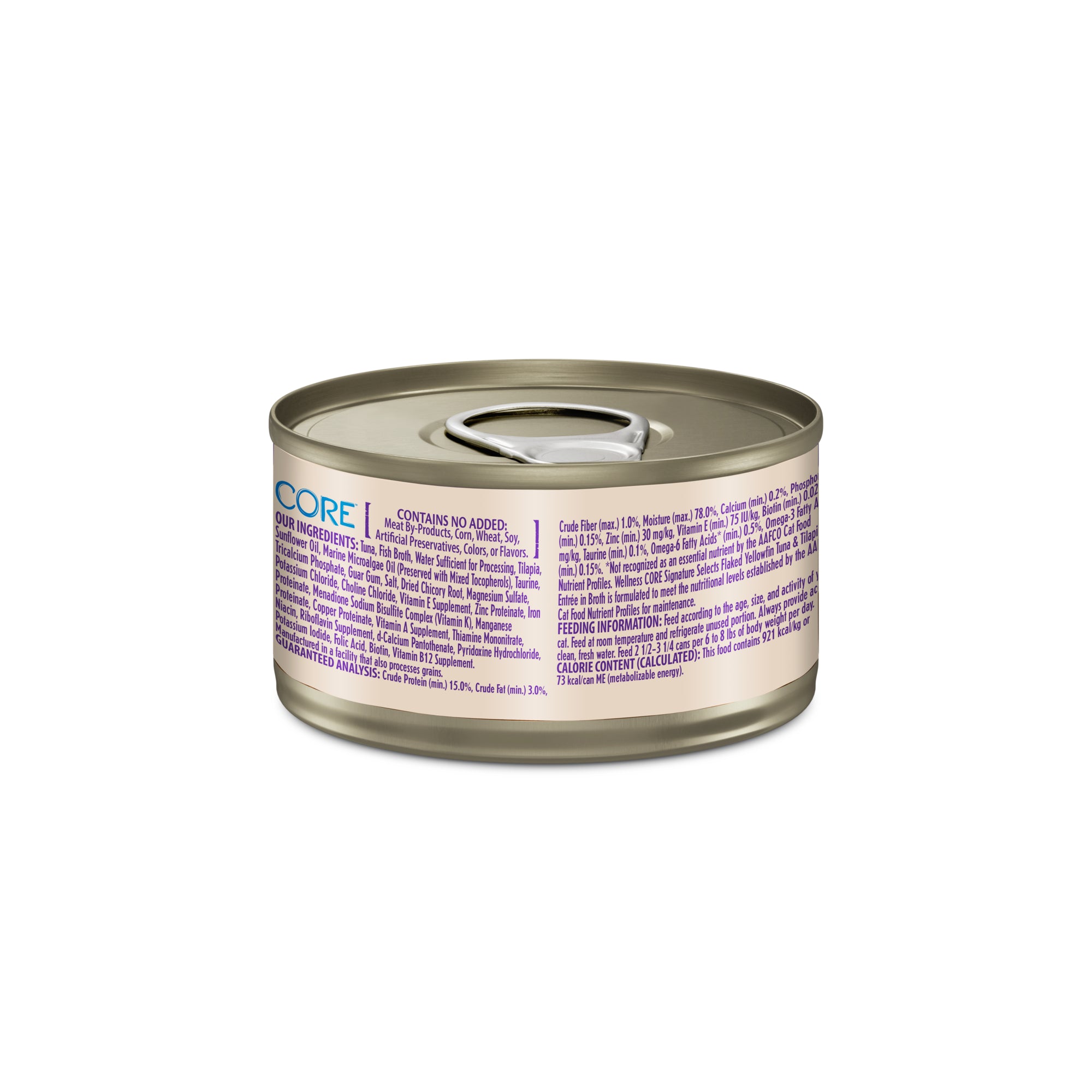 Wellness CORE Signature Selects Flaked Yellowfin Tuna & Tilapia Wet Cat Food (2.8oz)