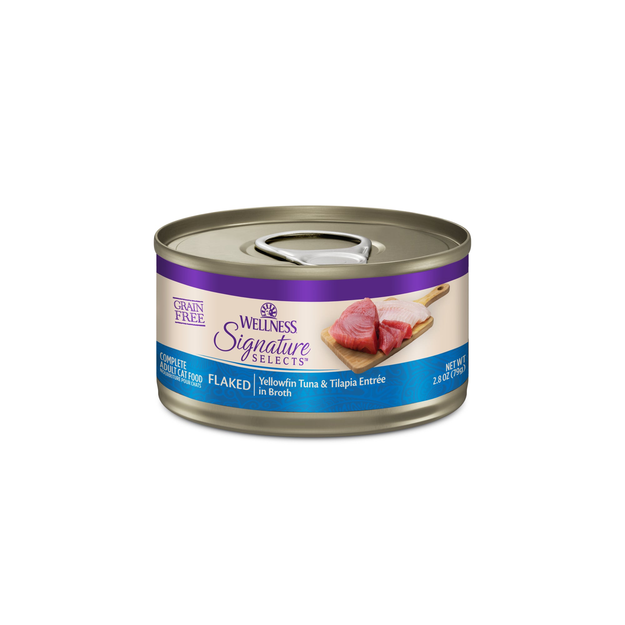 Wellness CORE Signature Selects Flaked Yellowfin Tuna & Tilapia Wet Cat Food (2.8oz)