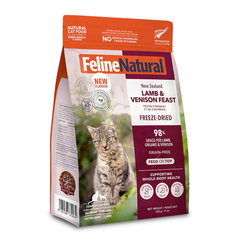 Feline Natural Freeze Dried Lamb & Venison Feast Cat Food (320g)