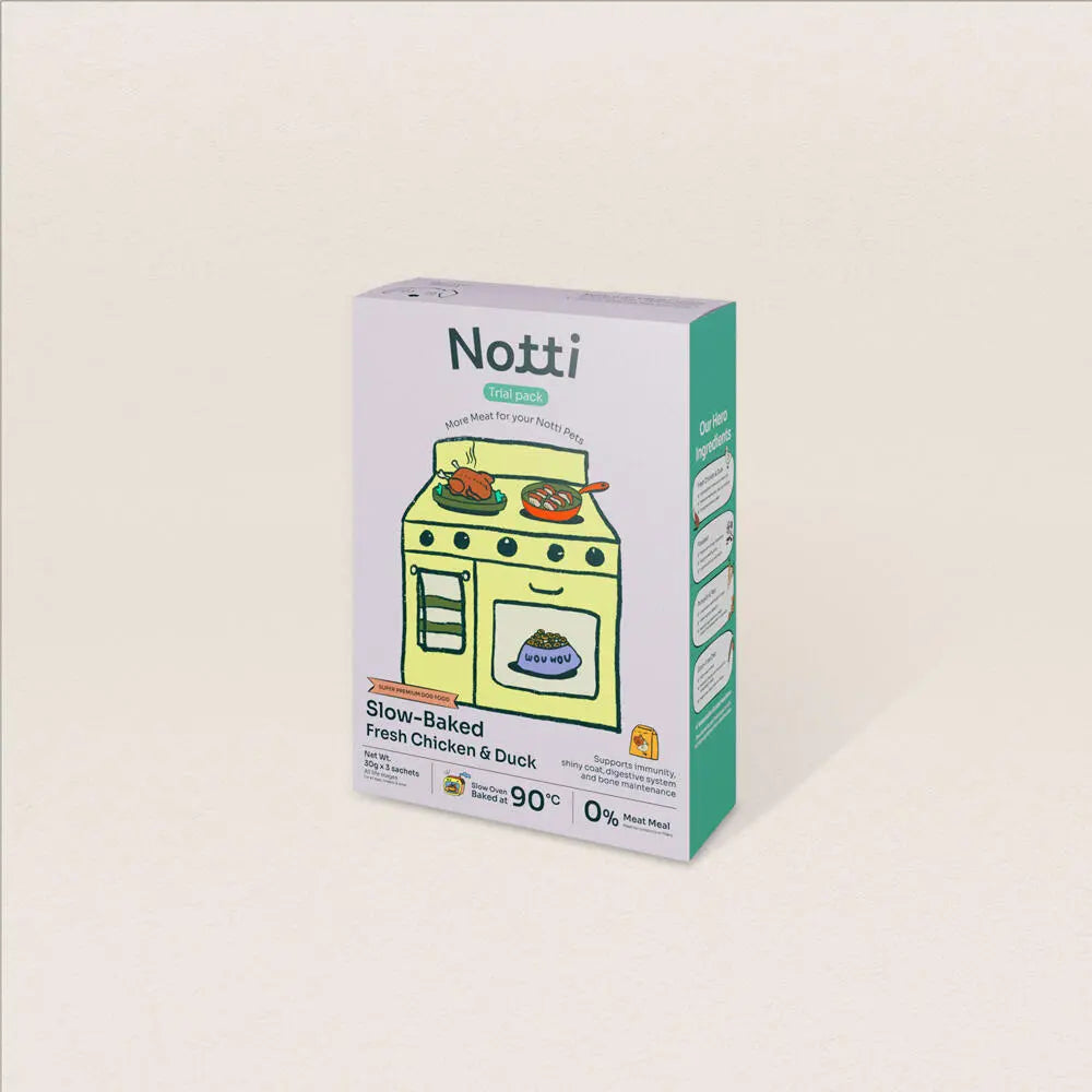 Notti Slow-baked Fresh Chicken & Duck Dog Dry Food (Super Premium)