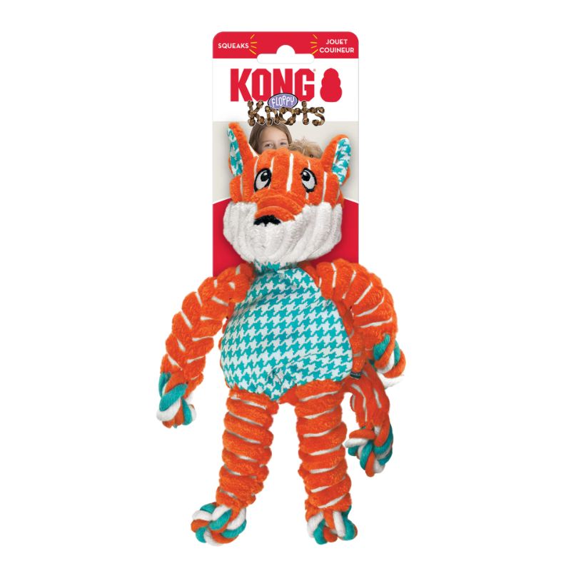 Floppy Knots Fox Dog Toy