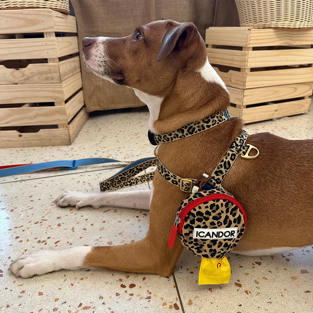 Dingle Dangle Poop Bag Carrier | Leopard