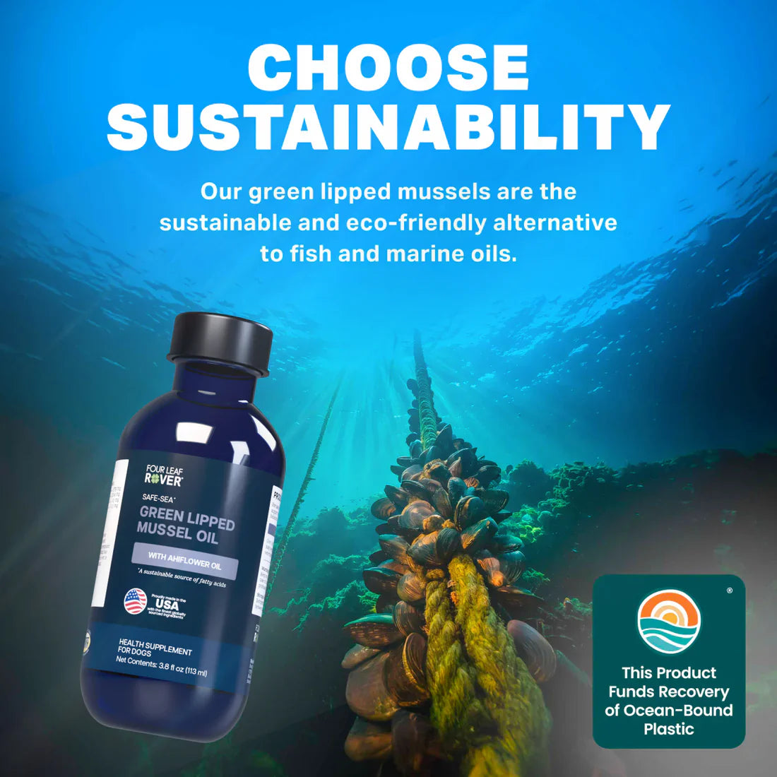Safe-Sea Green Lipped Mussel Oil (Omega-3) For Dogs