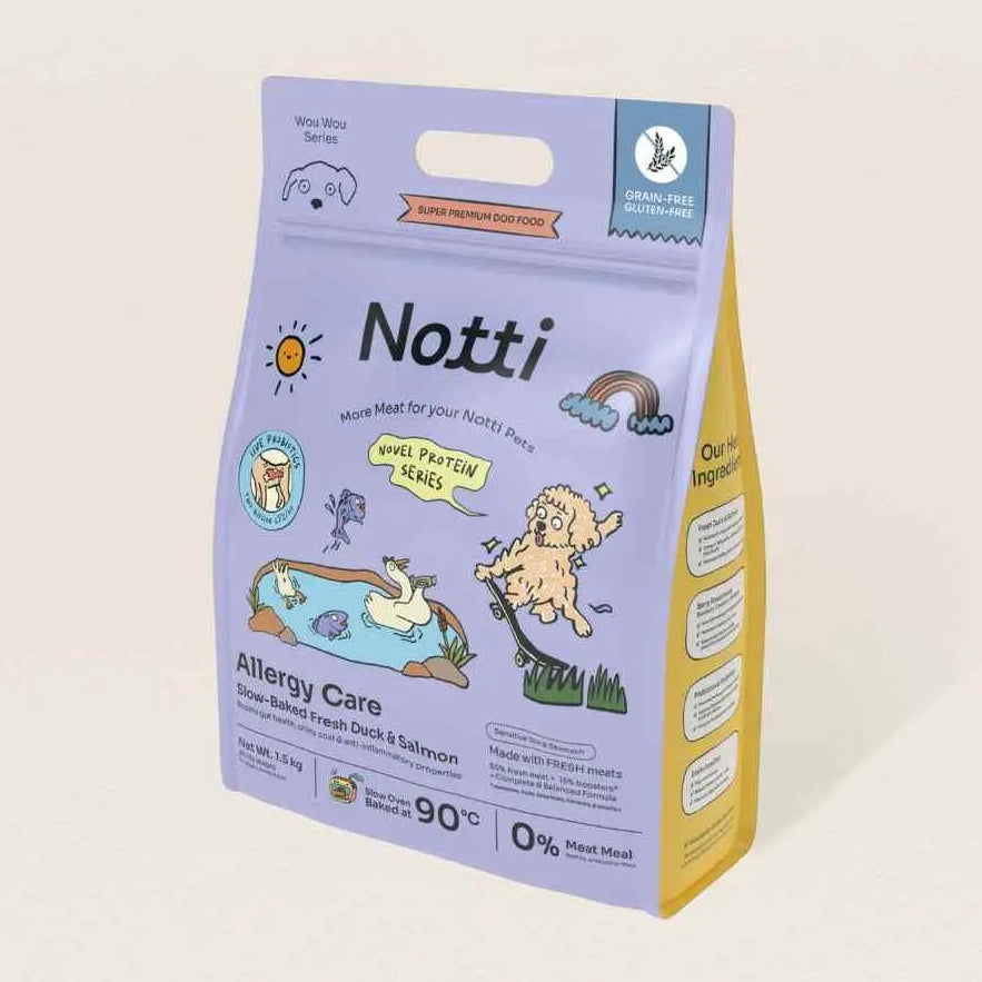 Notti Allergy Care Slow-Baked Fresh Duck & Salmon Dog Dry Food