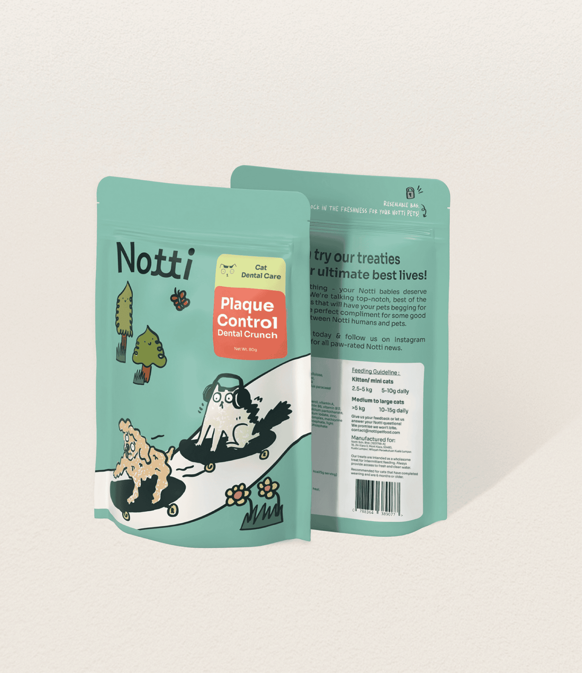 Notti Cat Plaque Control Dental Crunch (80g)