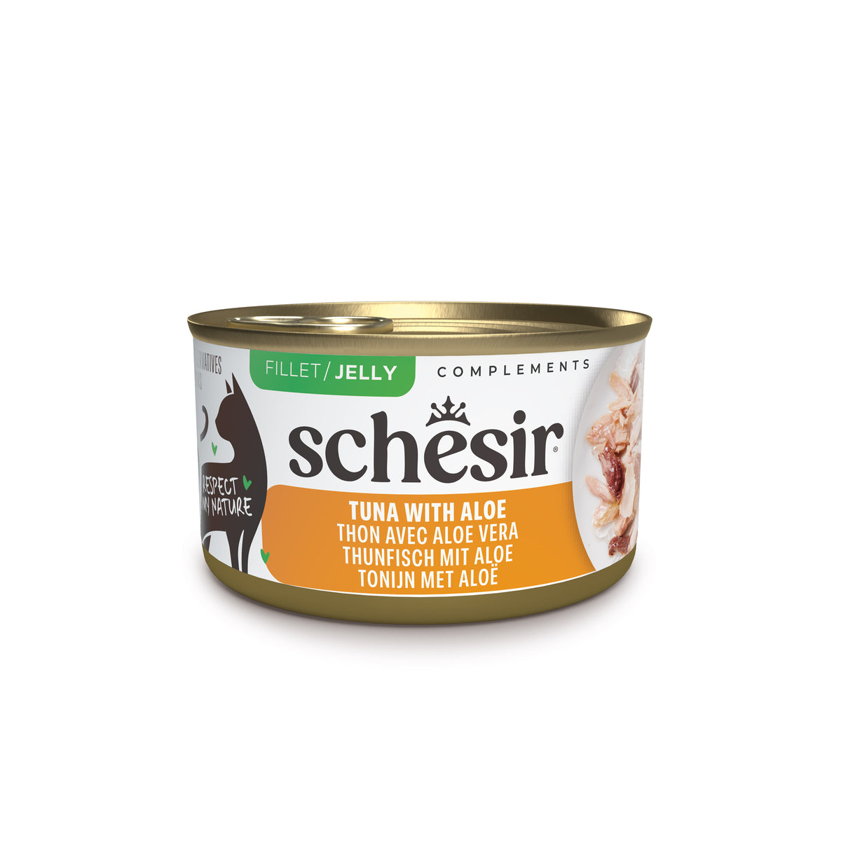 Schesir Complements Canned Wet Cat Food | Tuna with Aloe in Jelly (70g)