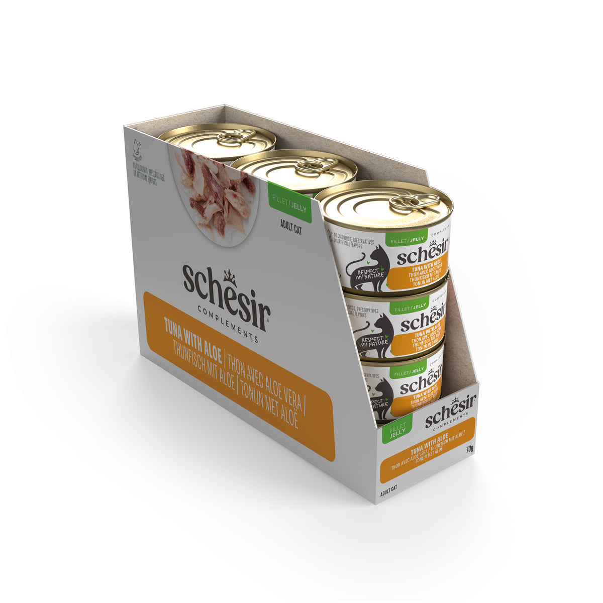 Schesir Complements Canned Wet Cat Food | Tuna with Aloe in Jelly (70g)