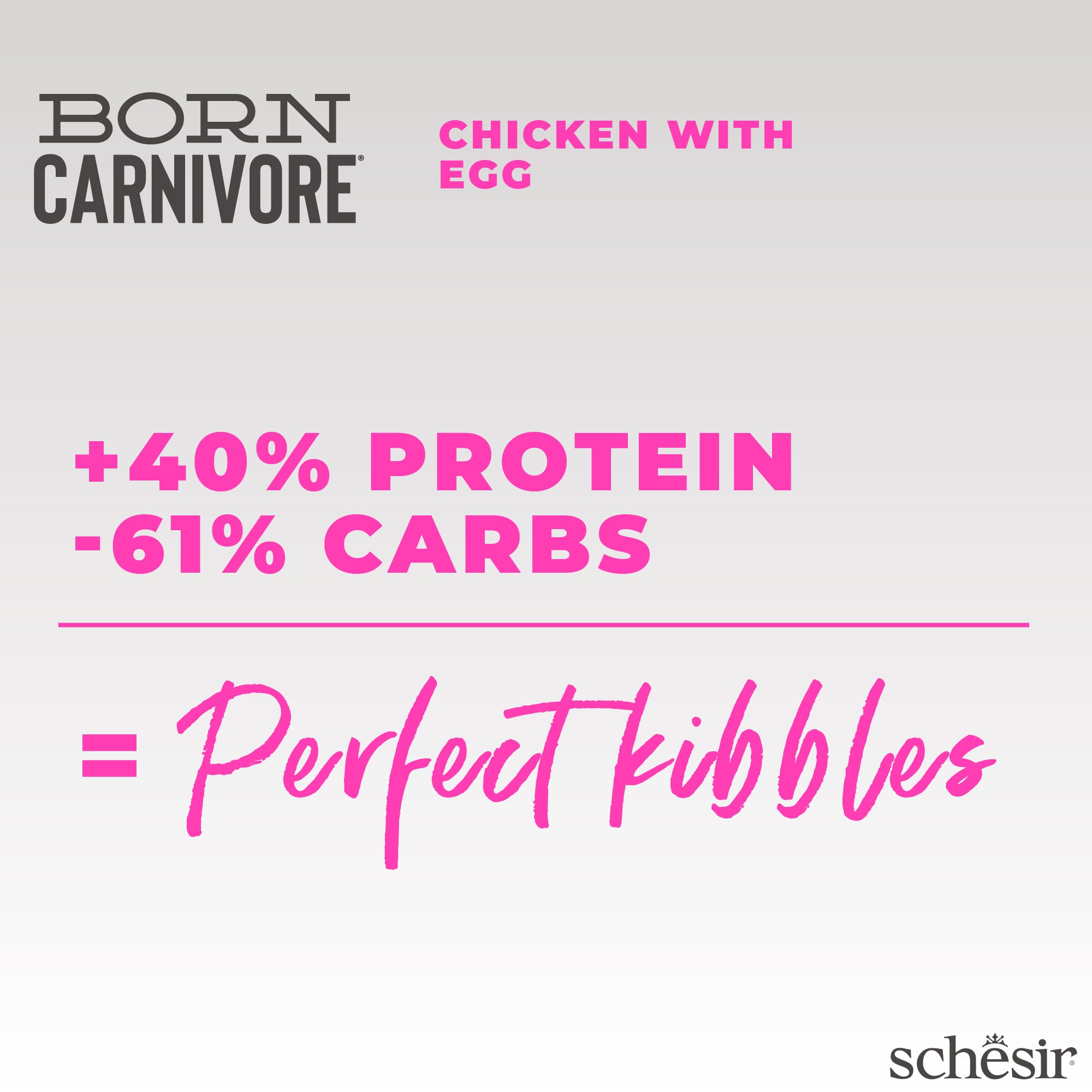 Schesir Born Carnivore Chicken with Egg Oven Baked Grain free Kitten Dry Cat Food