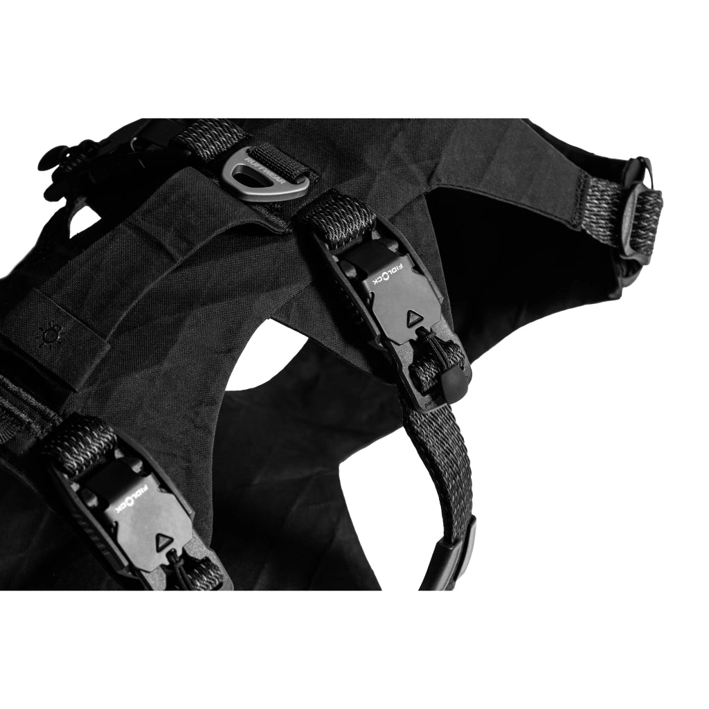 Ridgeline™ Reflective Harness with Magnetic Buckles | Obsidian Black