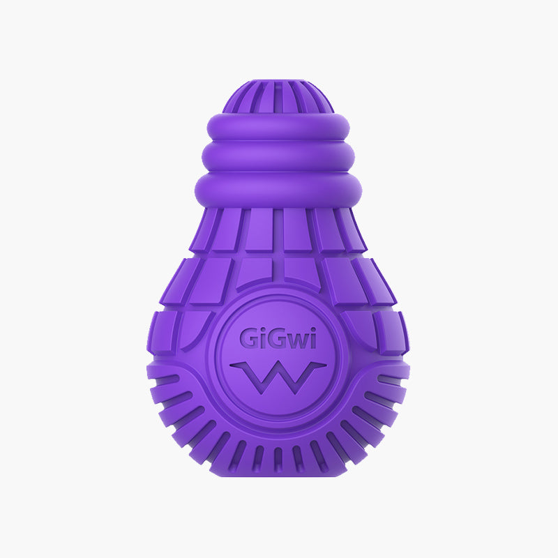 Bulb Treat Dispenser Rubber Dog Toy (Large) - Purple