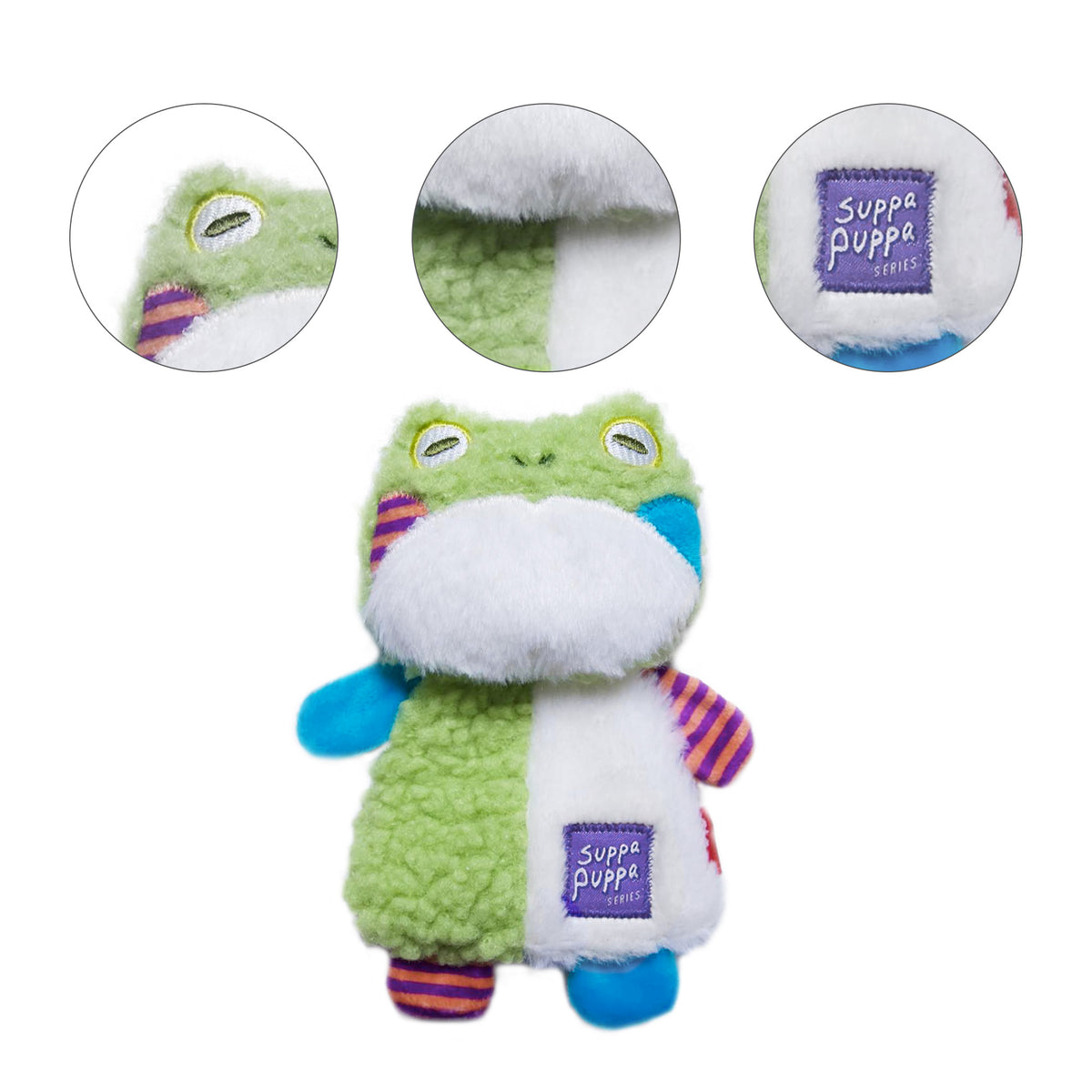 Suppa Puppa Crinkly Plush Dog Toy - Frog