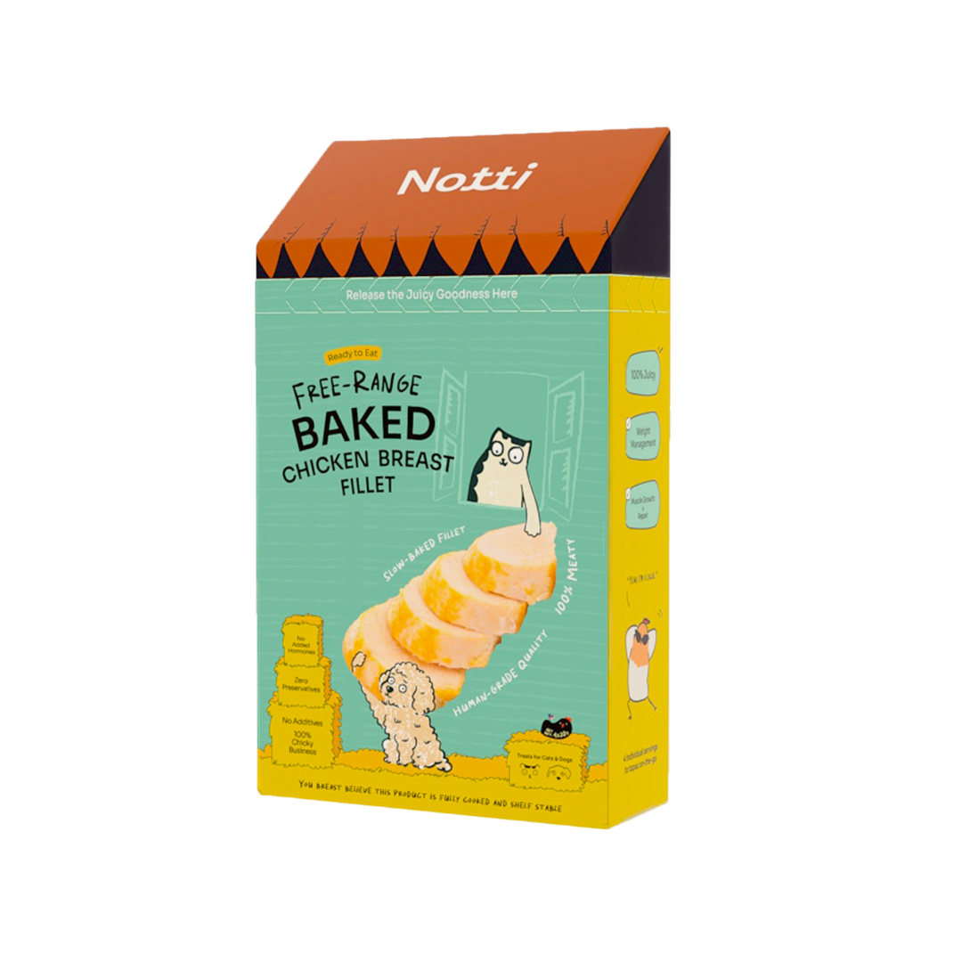 Notti Free-Range Baked Chicken Breast Fillet For Dog & Cat (50g)