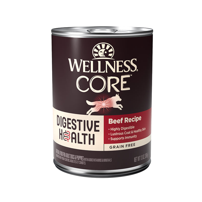 Wellness CORE Digestive Health Beef Grain-Free Canned Wet Dog Food (13oz)