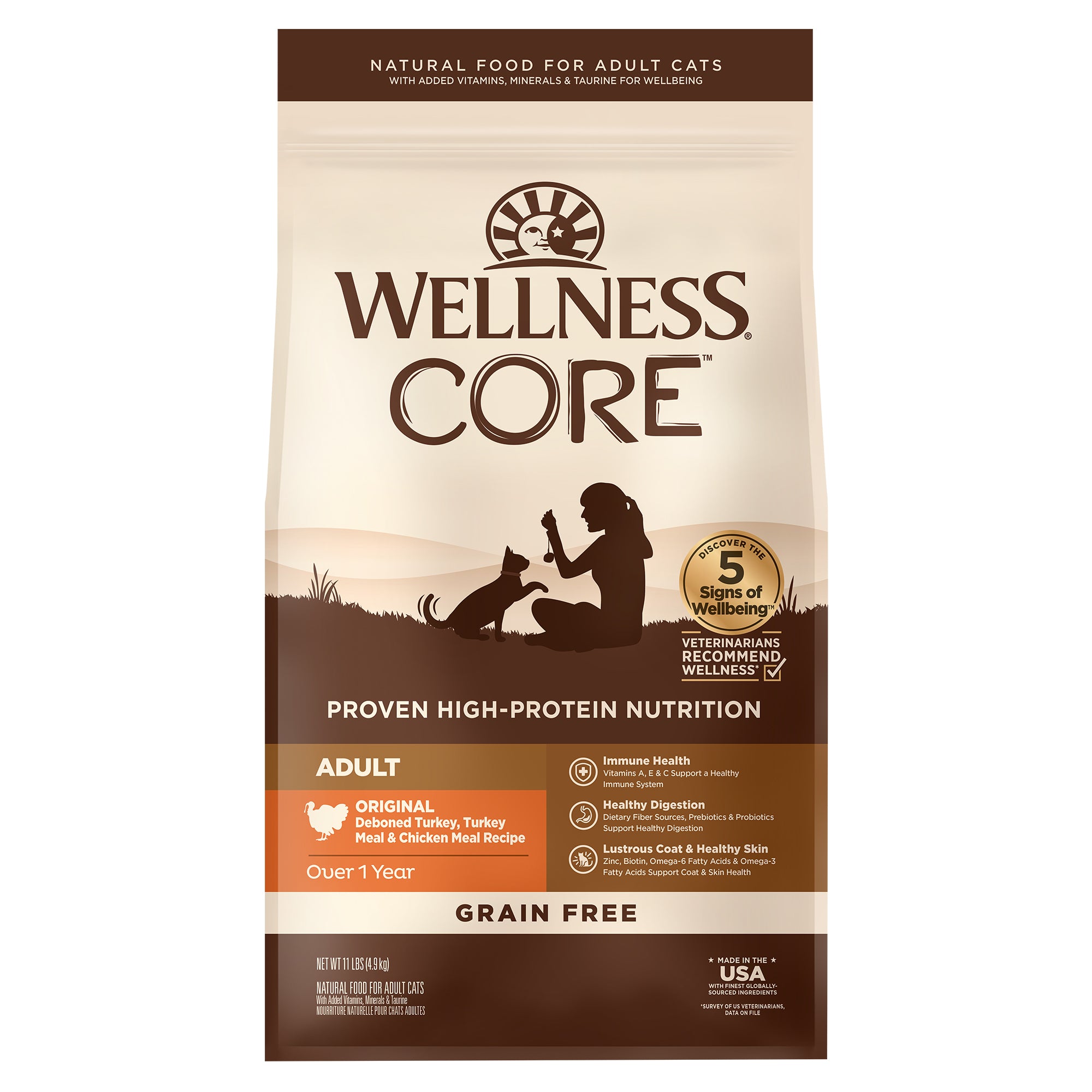 CORE® Original Deboned Turkey, Turkey Meal & Chicken Meal Grain-Free Adult Dry Cat Food