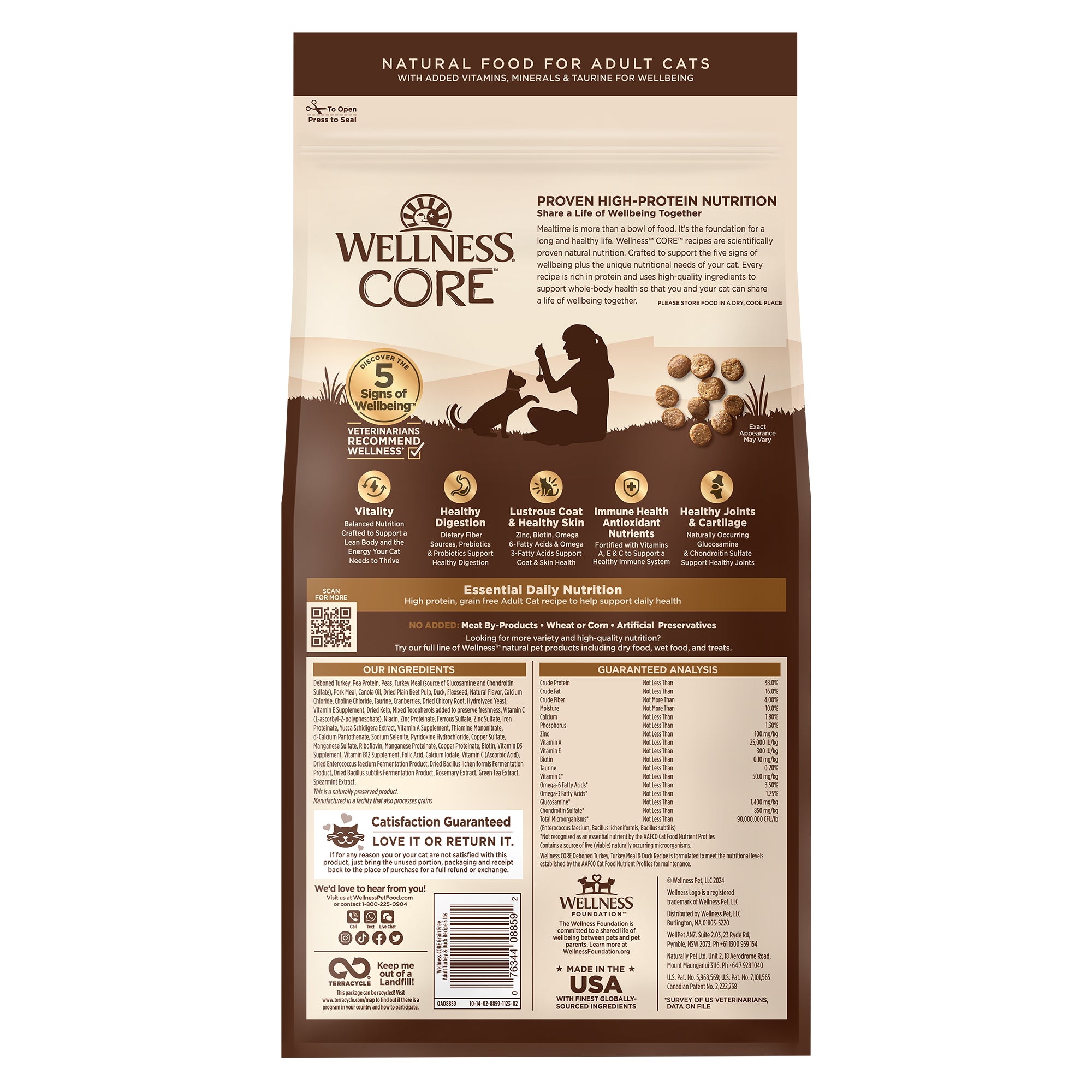 CORE® Adult Turkey, Turkey Meal & Duck Grain-Free Dry Cat Food