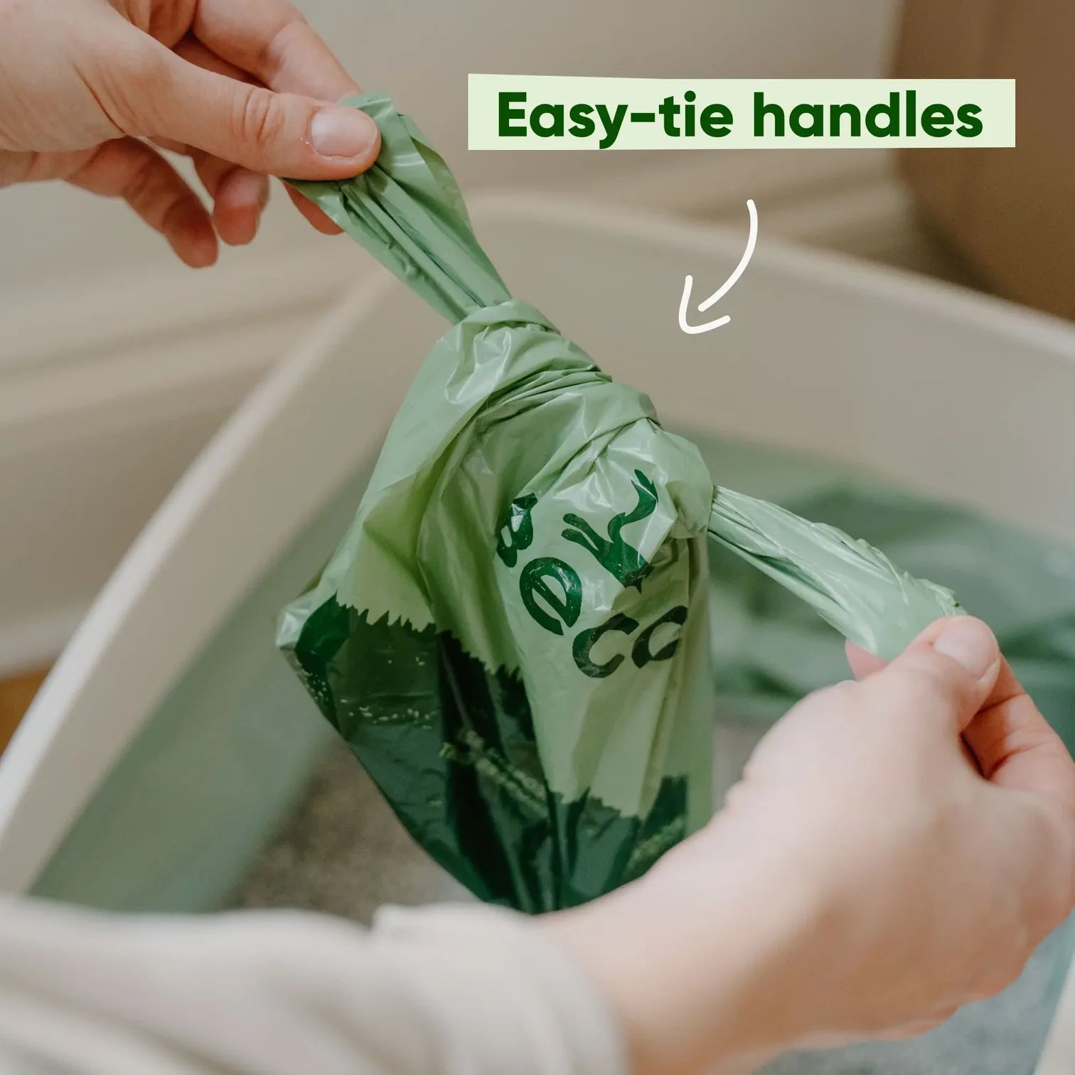 Cat Unscented Poop Bags with Handles (60 Pack)