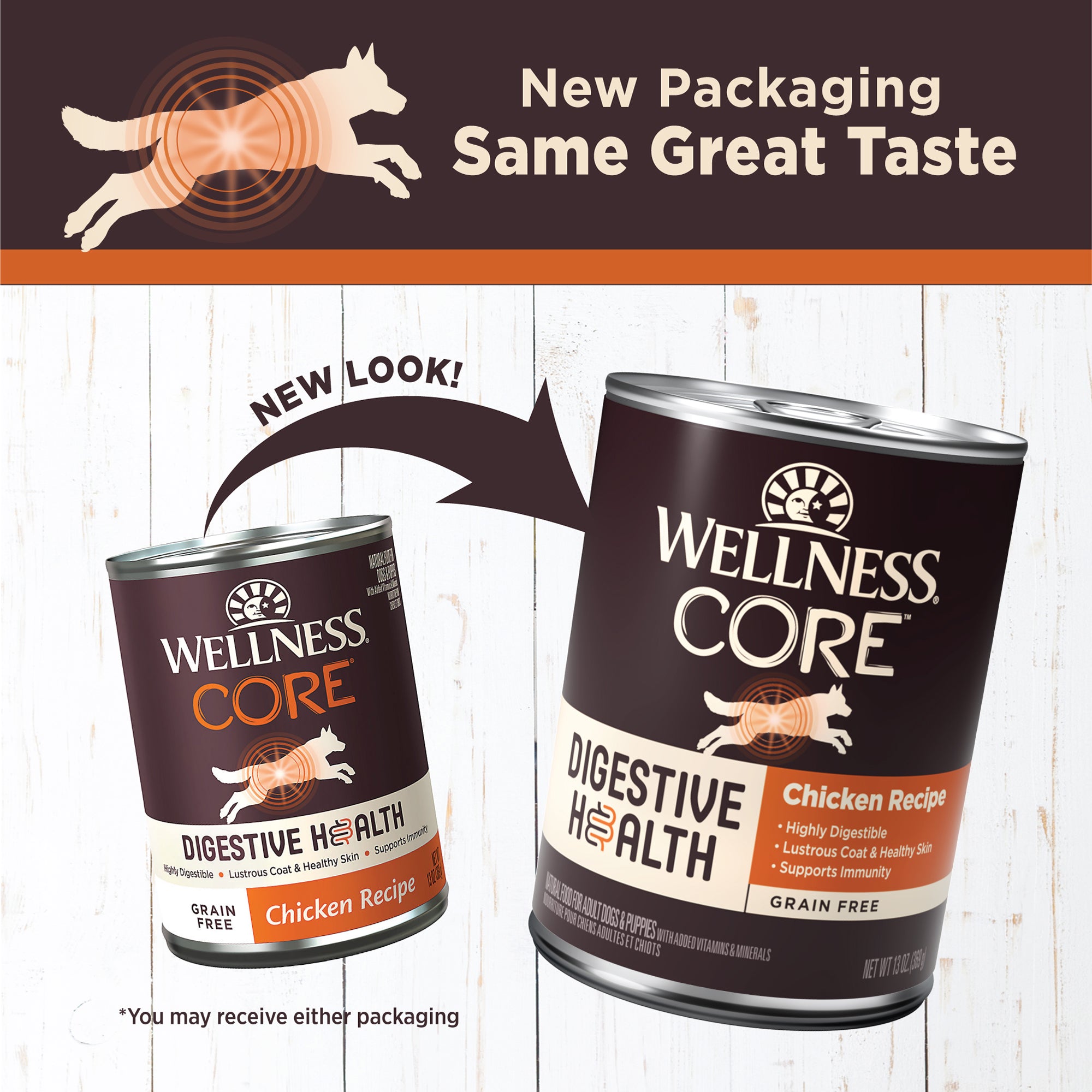Wellness CORE Digestive Health Chicken Grain-Free Canned Wet Dog Food (13oz)