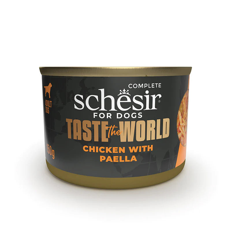 Schesir Taste The World Chicken With Paella Adult Canned Dog Food (150g)