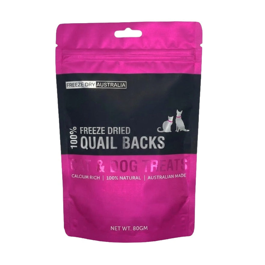 Freeze Dried Treats | Quail Backs (80g)