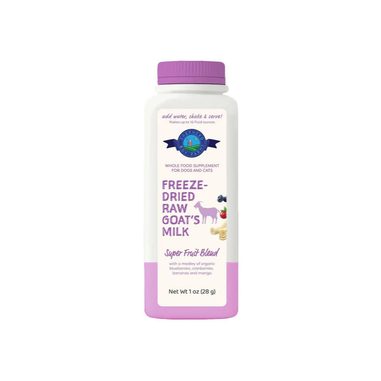 Shepard Boy Farms freeze-dried raw goat's milk supplement for pets creatureland