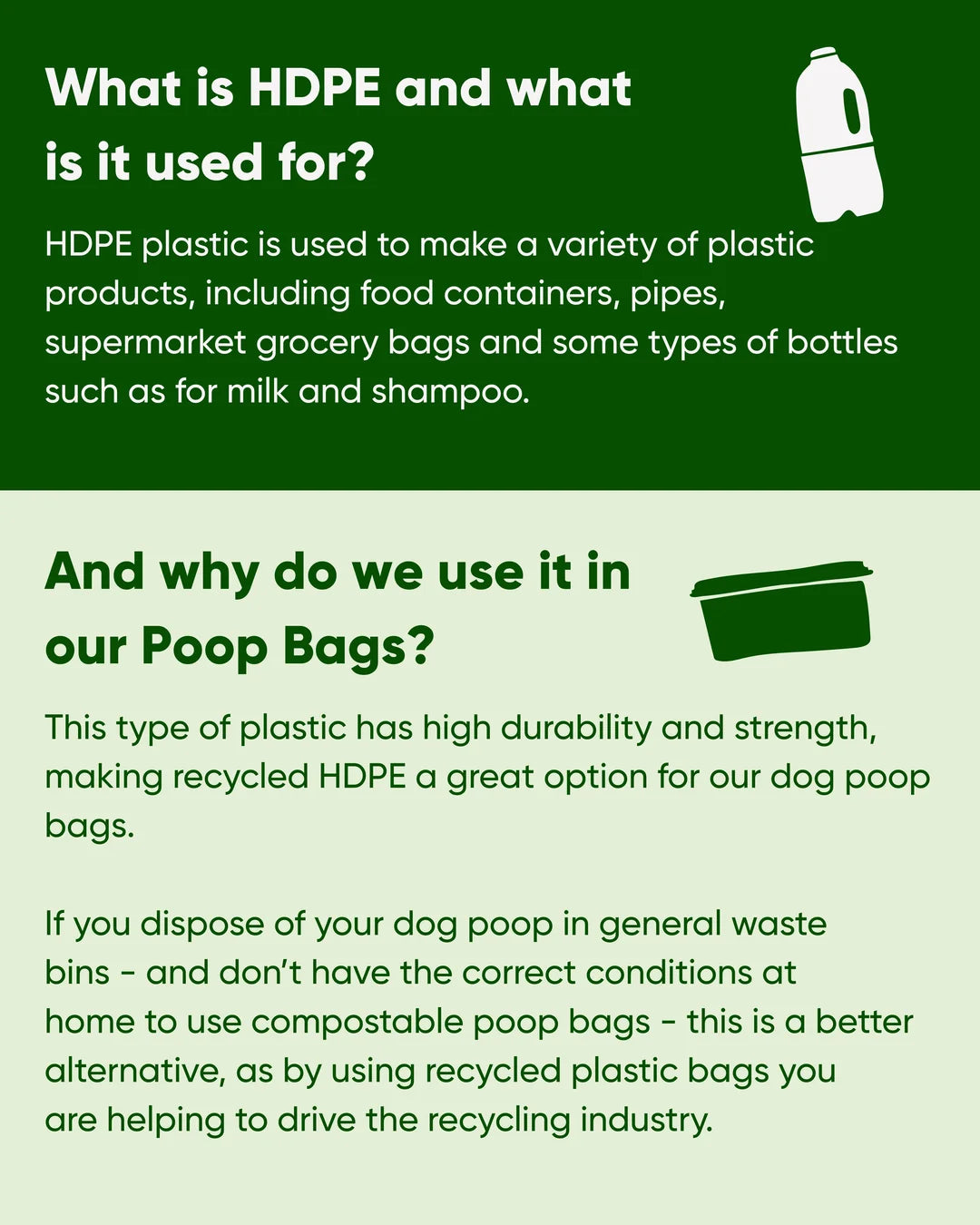 Beco Poop Bags With Handles on Rolls – Leak-Proof, 100% Recycled Plastic (Unscented)