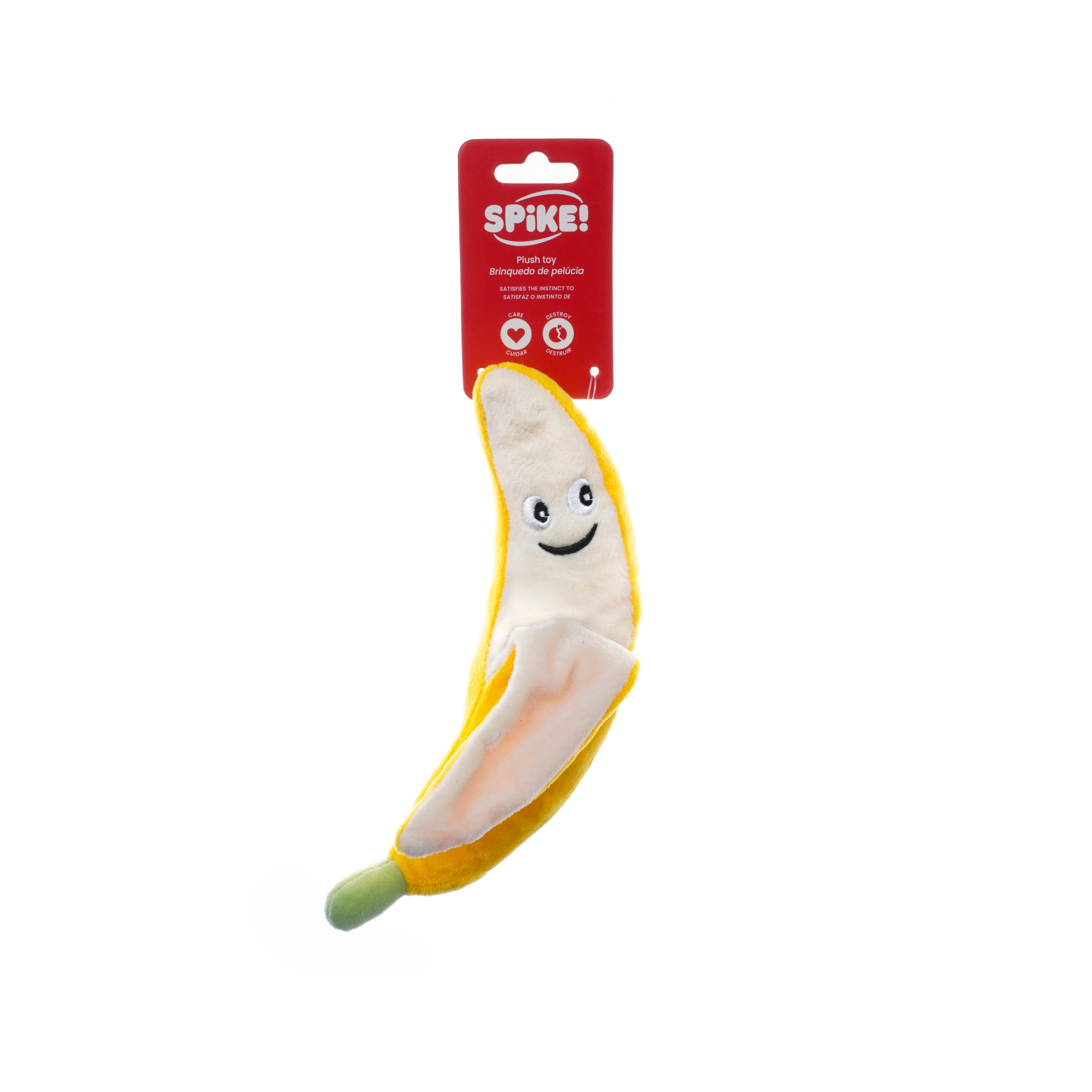 Spike! Happy Banana Plush Dog Toy