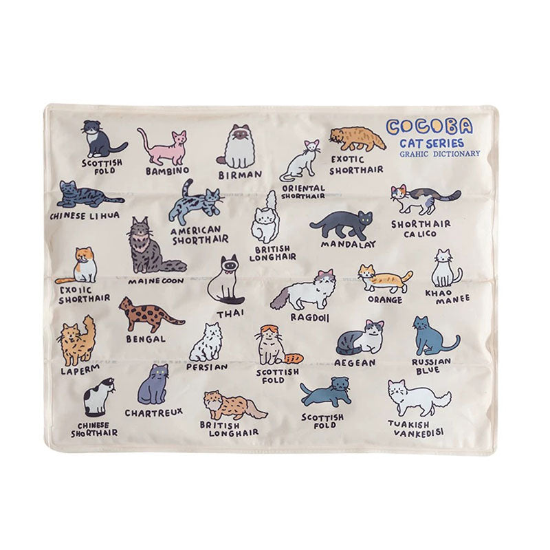 Graphic Cat Breeds Cooling Mat