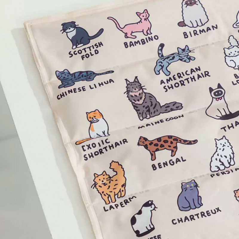 Graphic Cat Breeds Cooling Mat