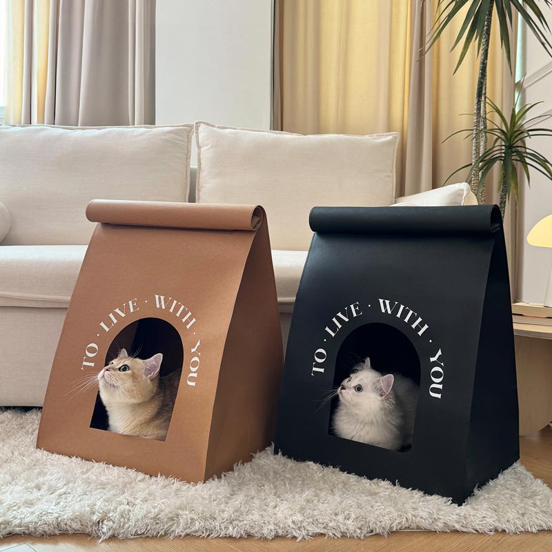 Kraft Paper Bag Cat Nest (2 Colours)