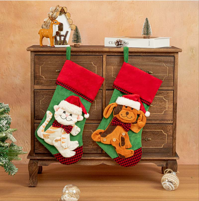 Santa Stocking (Cat and Dog)