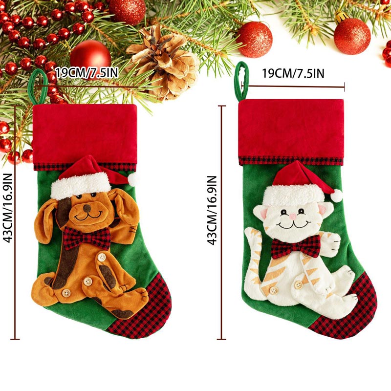 Santa Stocking (Cat and Dog)