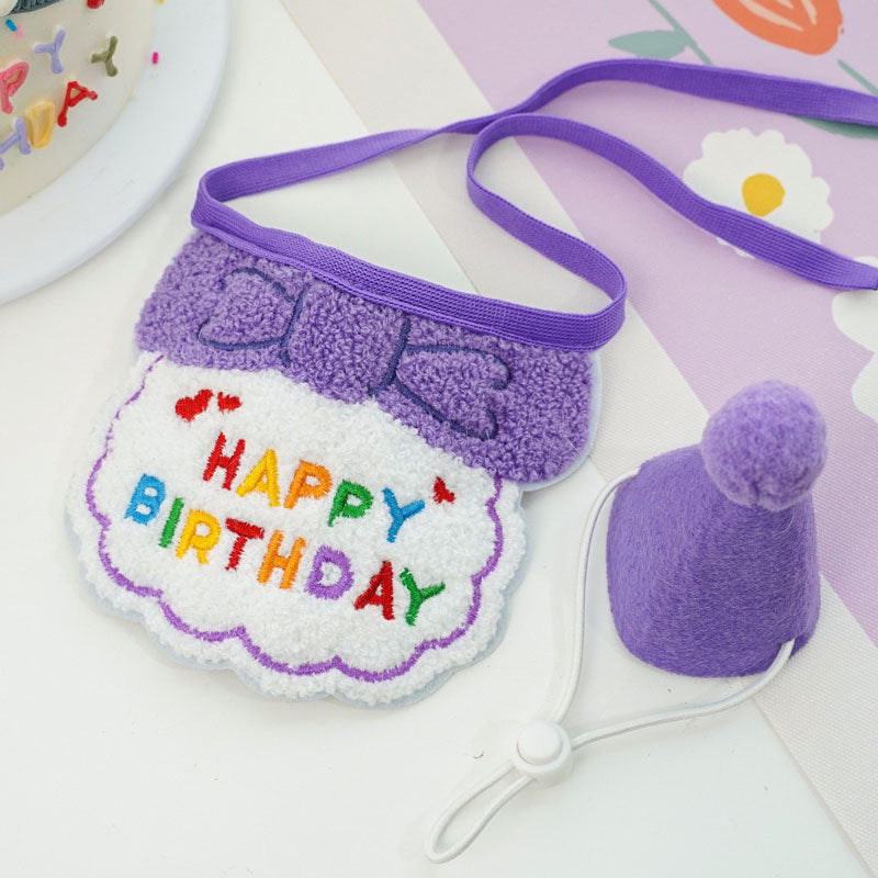 Birthday Party Hat & Bib Set (8 Colours)