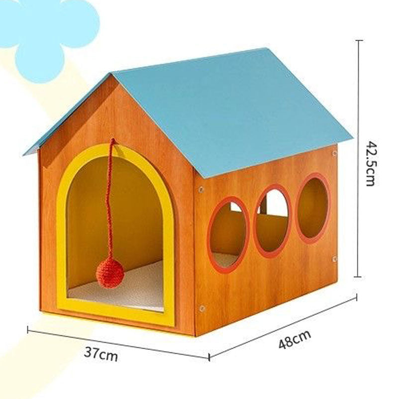 Retro Playhouse Cat House Scratcher