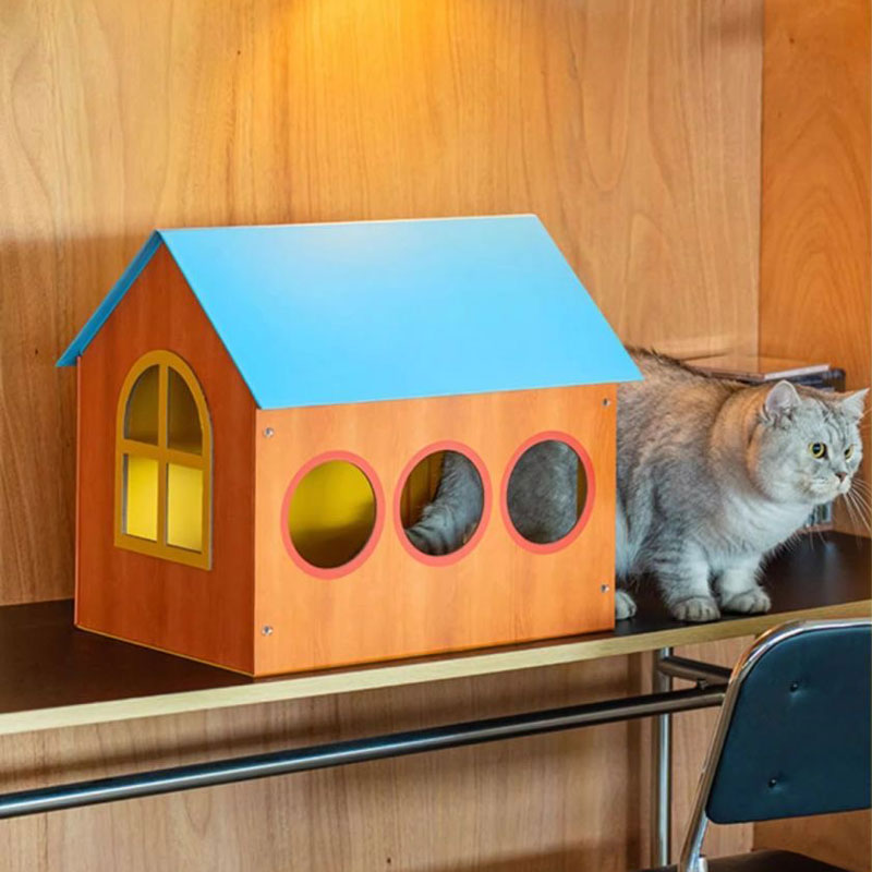 Retro Playhouse Cat House Scratcher