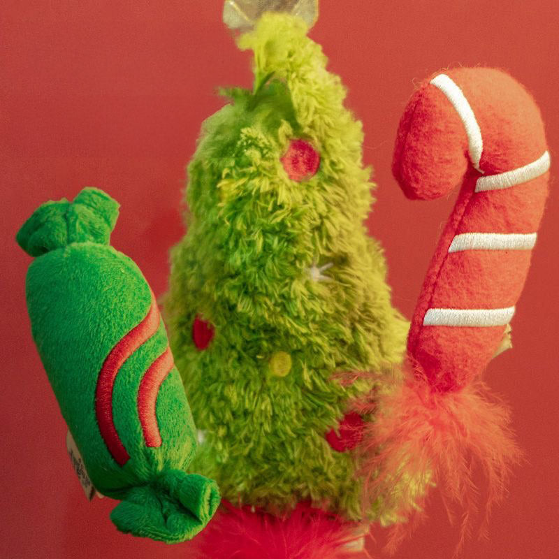 Candy & Candy Cane Christmas Cat Toy (2 Pack)