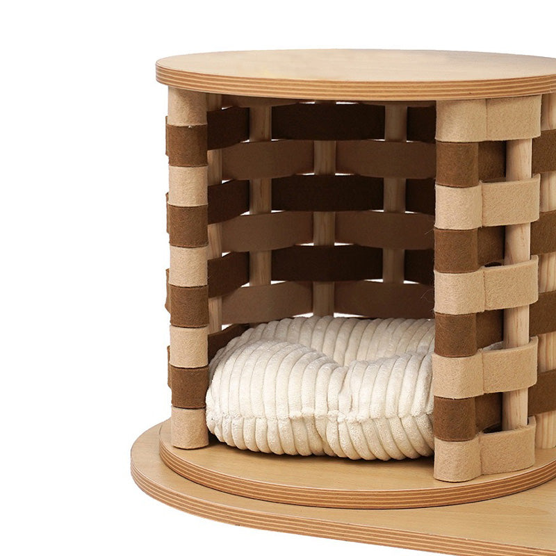 Vanilla Cloud Wooden Cat Tree