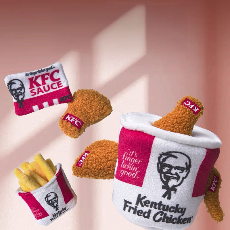 KFC Feast Nosework Plush and Latex Dog Toy | CreatureLand.