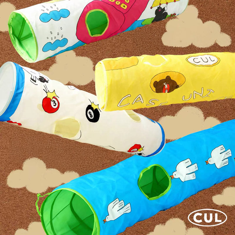 Peek-a-Play Illustrated Cat Tunnel  (4 Designs)