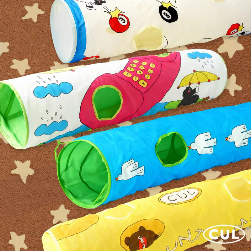 Peek-a-Play Illustrated Cat Tunnel  (4 Designs)