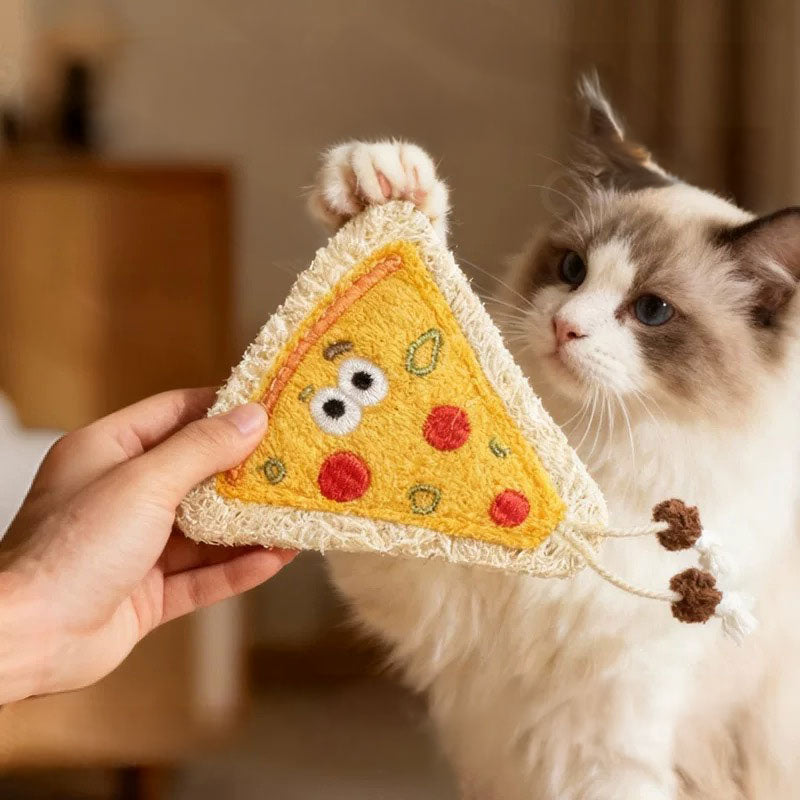 Bakery Bites Loofah Cat Toy (Donut & Pizza)