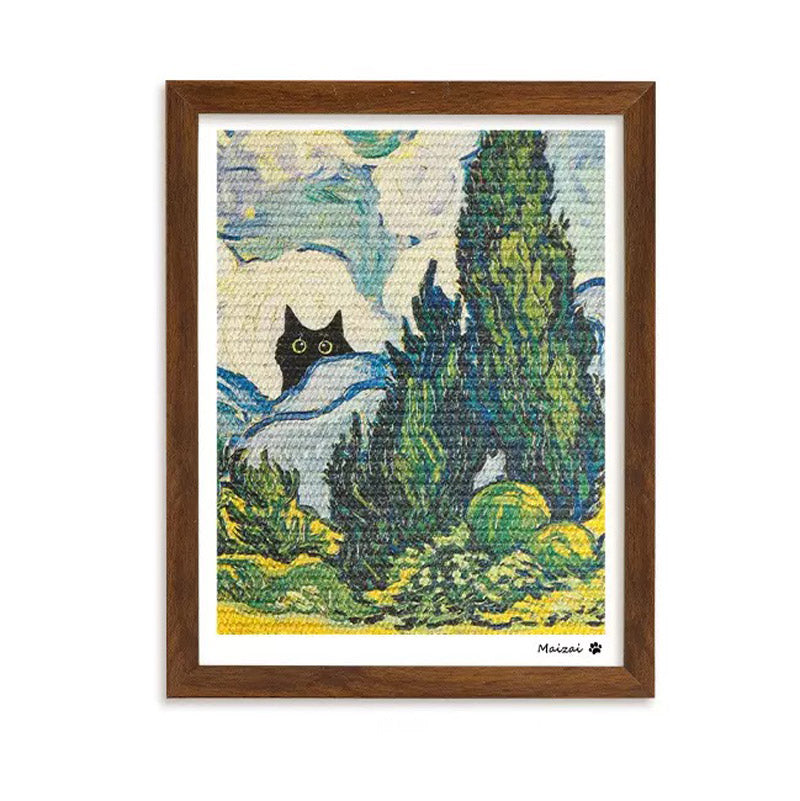 Meowsterpiece Wall Art Cat Scratcher (6 Designs)