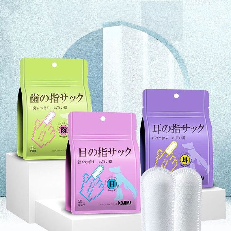 Pet Finger Cot Wipes For Dental, Ear & Eye (50pcs)