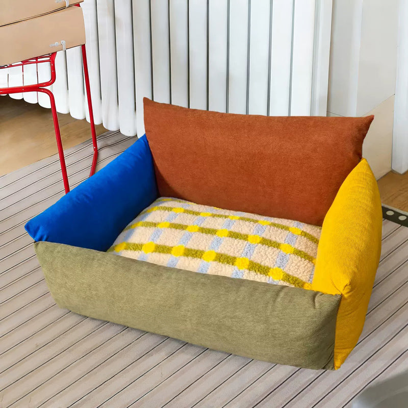 Colourblock Lounge Pet Bed